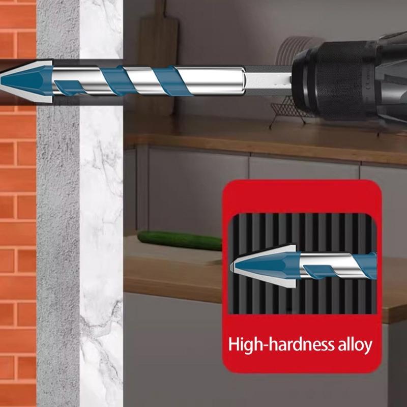 Hexagonal Shank Offset Drill Bit For Wood Glass Ceramic Tile And Concrete With U Shape Helical Flute Design No Water Needed