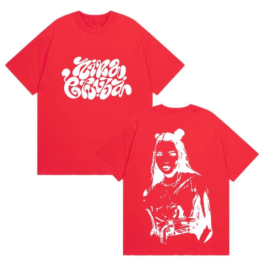

Singer Nina Chuba Tour New Album Pattern Printed Unisexs Sweatshirts Summer Minimalist Casual Sports Loose Short Sleeve Tshirts S