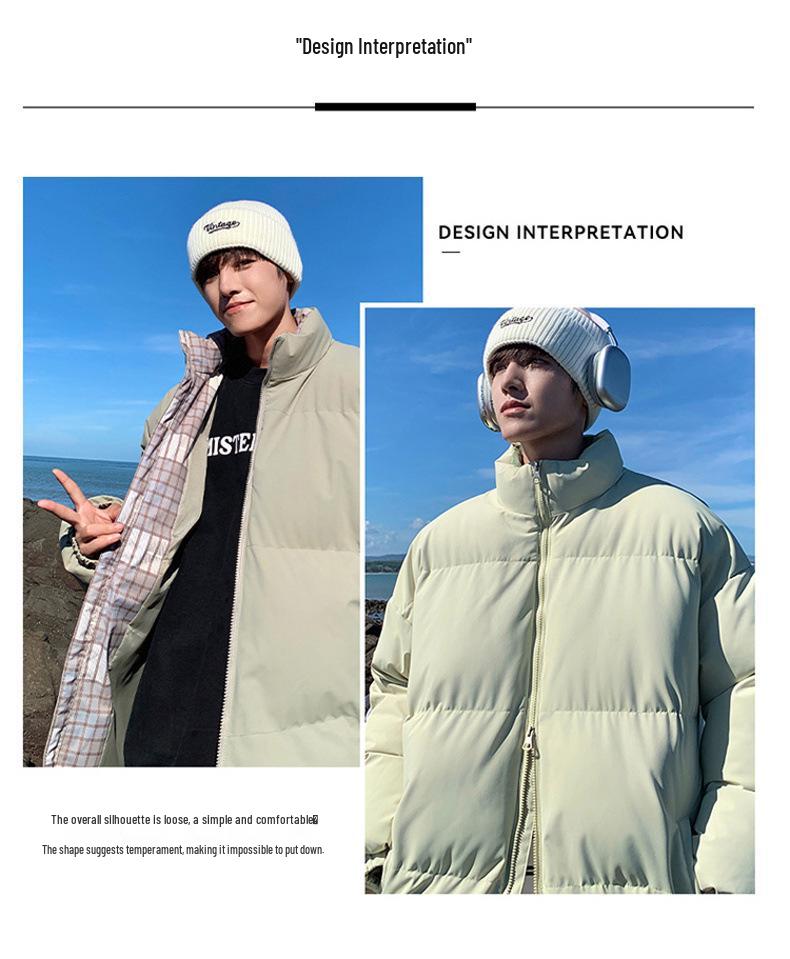 2025 Autumn/Winter Trendy Korean Style Stand Collar Couple Cotton Jacket - Bestseller In Cross-Border Outerwear