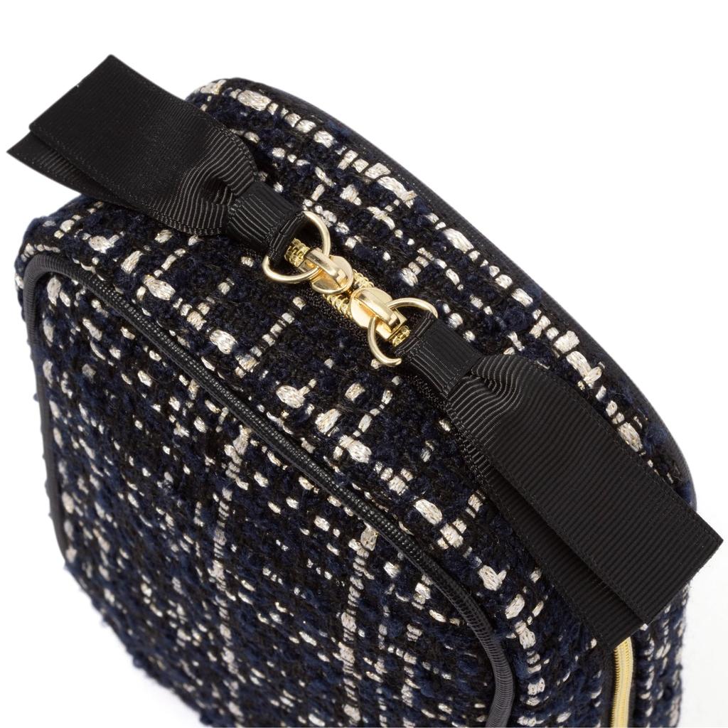 Francfranc Tweed Stand Pouch, Black