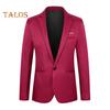 Giacca da uomo slim fit tinta unita business blazer con bottone singolo e tasche per matrimonio ufficio sera festa