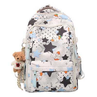 Star Print Student Schoolbag Women's Large Capacity Backpack