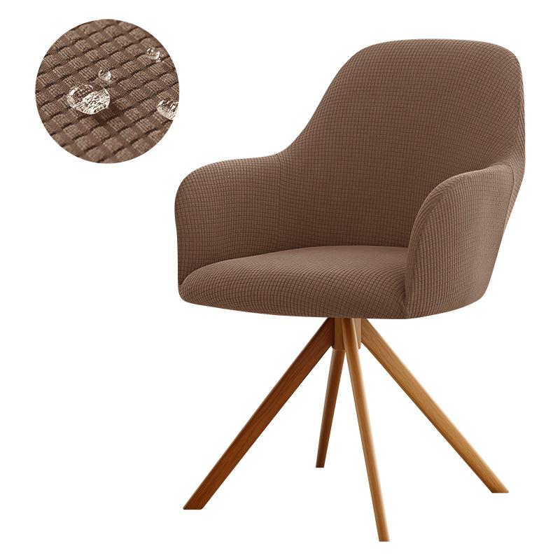 

Waterproof Cubic Lattice Velvet High Armrest Chair Cover Soft Household Four-Season Chair Cover Elastic Cover standard (230g) коричневый