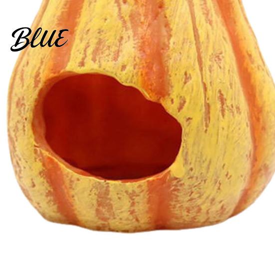Aquarium Versteck Kürbis Aquarium Versteck Halloween Dekoration Harz Jack-O-Lantern Dekorationen Versteckhöhle für Betta Garnelen Hohl