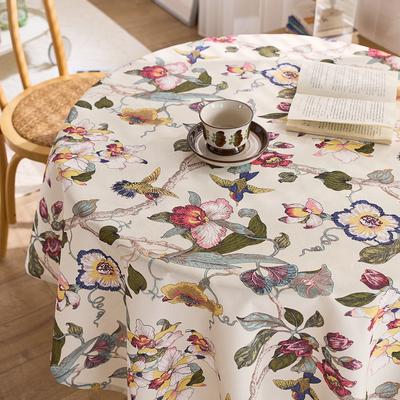 Retro Papegaai Tafelkleed, High-End Gevoel van Bloemen- en Vogelatmosfeer, Tafelkleed, Koffietafelhoes, Pastorale Tafeldoek