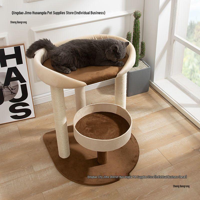 All-in-One Large Cat Tree & House with Bed & Sisal Scratching Post - Perfect for Ragdoll & Maine Coon - Free Shipping