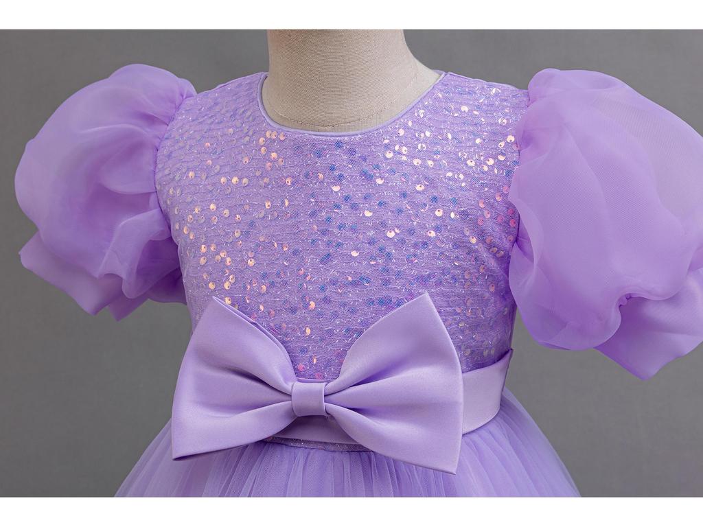 European and American Sequin Princess Evening Dress for Girls