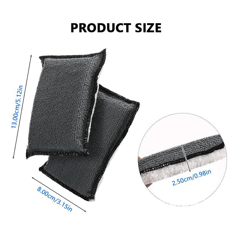 SEAMETAL 3pcs Double Side Car Interior Scrubbing Sponge for Leather Interior Car Wash Pad No Scratch Car Microfiber Scrubbing Sponge