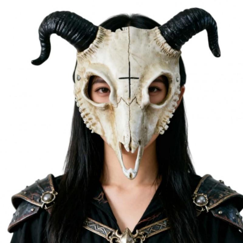 Halloween Mask Goat Bone Lady Rabbit Wolf Head Costume Party Cosplay