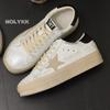 Farbe Polieren Lässige Sport Retro Plateau Weiße Schuhe Sterne Altsilber Kleine Schmutzige Schuhe Board Schuhe Damen