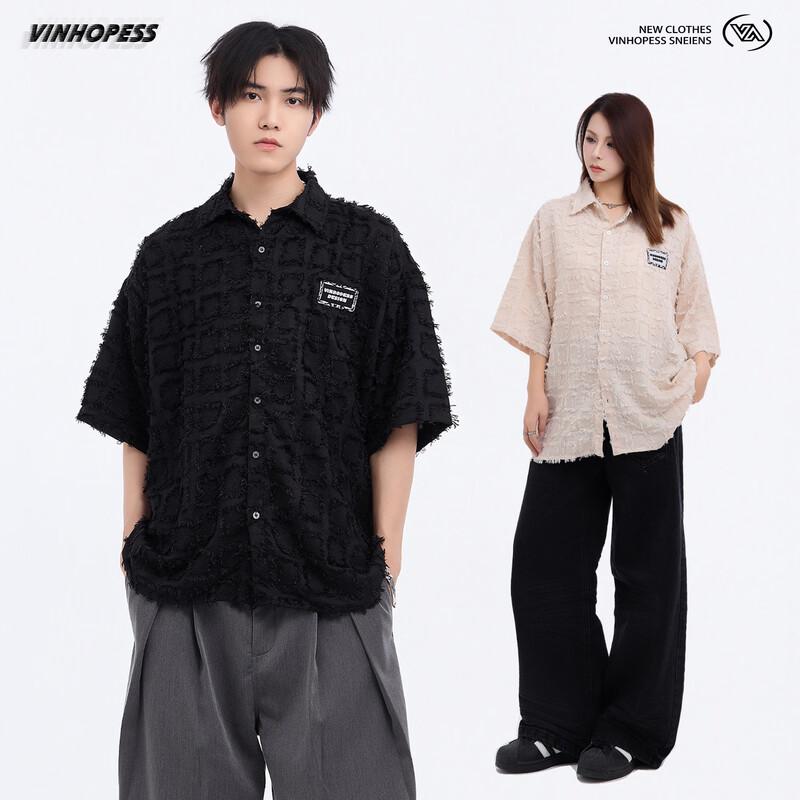 

Wei Hong Si Summer Embroidered Unisex Short-Sleeve Shirt M