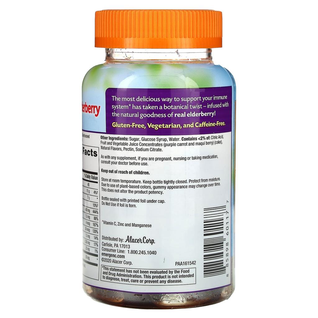 Emergen-C Elderberry Gummies, 36 Gummies