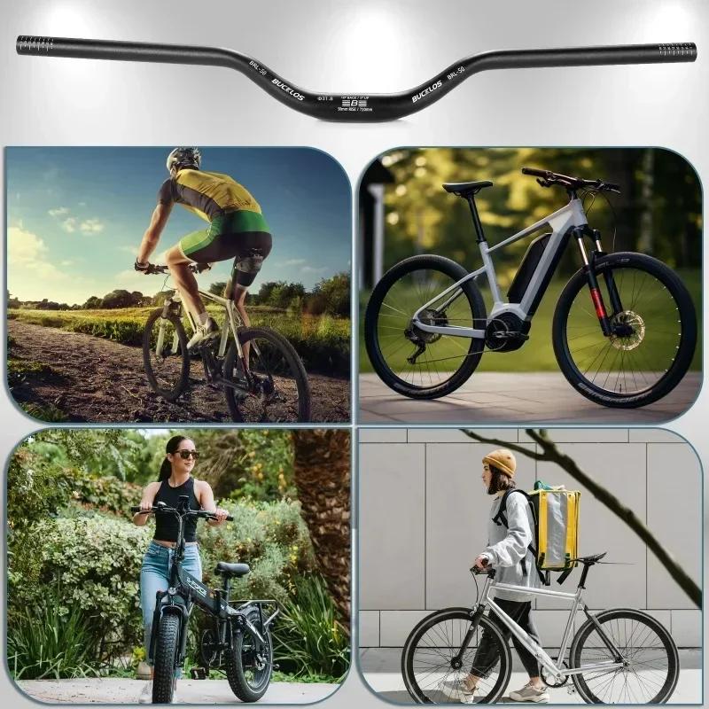 BUCKLOS Manubrio MTB 580/620/720/780MM Manubrio a Rondine per Bicicletta 25.4MM 31.8MM Manubrio per Mountain Bike in Alluminio Riser Bar