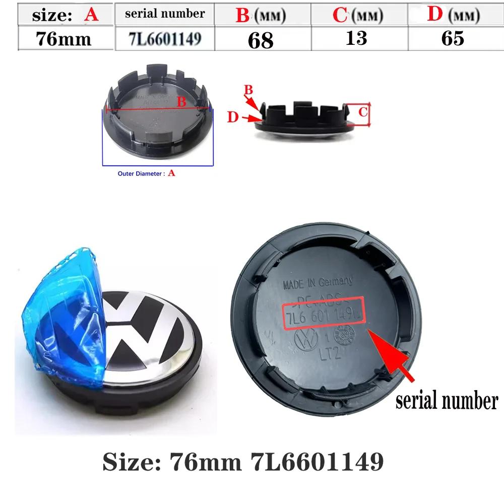 For Volkswagen 4pcs 55mm 56mm 65mm 70mm Car Wheel Center Hub Caps Cover for VW Volkswagen Golf Polo Passat Touran CC B5 B6 B7 Jetta accessories AVZ1