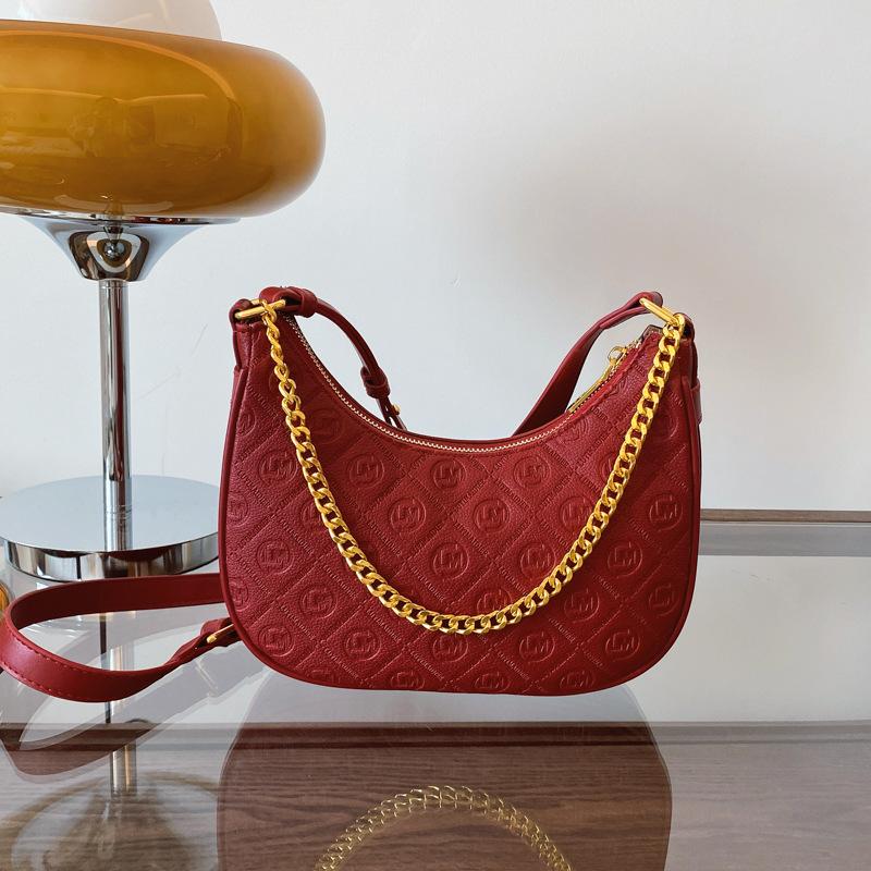 French Style Women'S Armpit Bag Fashionable Single Shoulder Crossbody Bag  And Versatile Women'S Crescent Bag