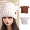 Letter Cat Ears Beanie Beanie Hat Bear Ears Knitted Hat Cute   Winter/Autumn