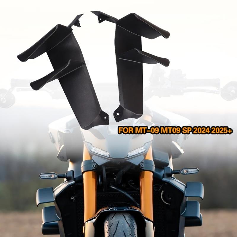 Pair Of High Temperature Resistant PETG Motorcycle Spoiler Wing Suitable For MT09 2024-2025 Models Airflows Optimization