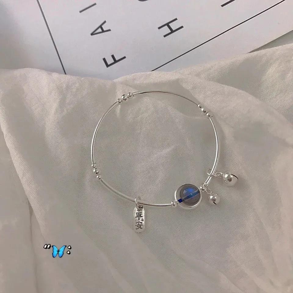 JYL TS Bracelet Strawberry  Lucky Bell Design Feng Shui Love & Peace Gray Moonlight [Safe Healthy] ярко-зеленый