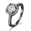 Wedding Proposal Solitaire Rings for Women Female Silver Color Square Zirconia Crystal Engagement Marriage Ring Jewellry R781