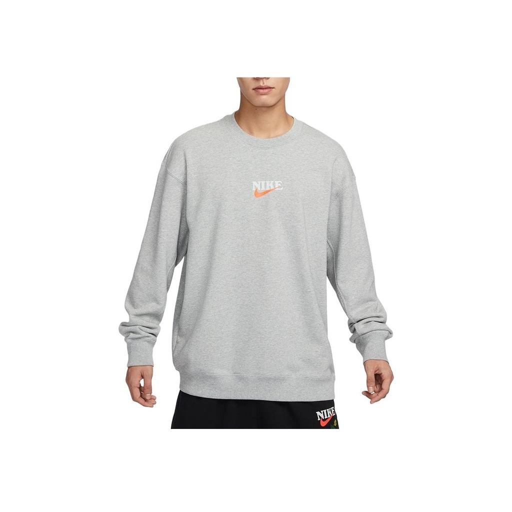 Nike Casual Sport Crew Neck Pullover Sweatshirt Men Tops Grey HF1111-063