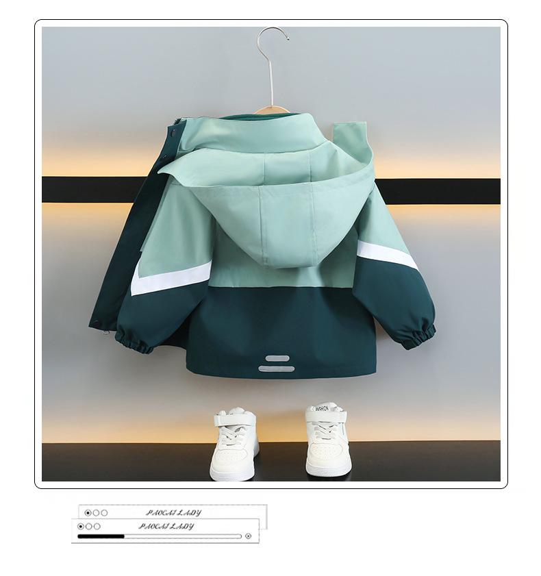 Boys' Colorblock Windbreaker – 3-in-1 Jacket for Spring & Autumn – Cool & Trendy Outerwear