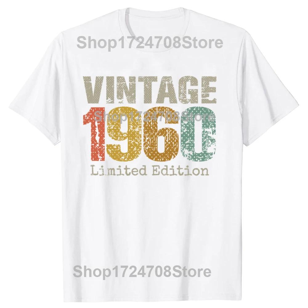 New Men 64 Year Old Gifts Vintage 1960 Limited Edition 64th T Shirt Casual Tee Shirt Casual Short Sleeve Vintage Couples T-Shirt