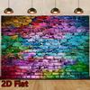2D Colorful Graffiti Brick Backdrop Photography Background Banner