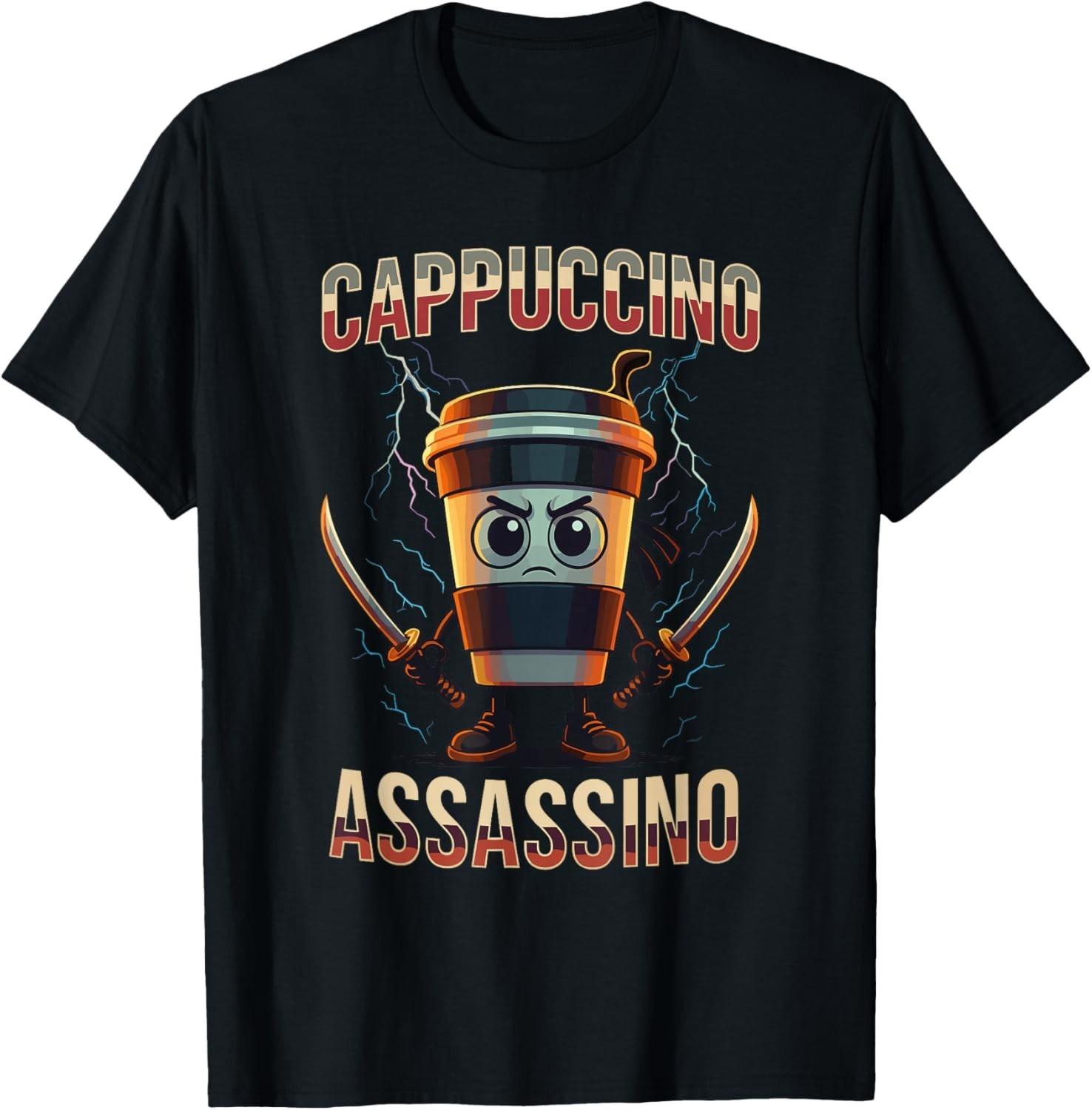 Surreal Italian Brain Red Cappuccino Assassino Meme T-Shirt Mens Womens Tees Top unisex shirt 4XL
