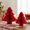 Honeycomb Paper Christmas Tree 2pcs/3pcs 3D Paper Trees Centerpiece Rustic Reusable for Mantel Xmas Tabletop Centerpiece