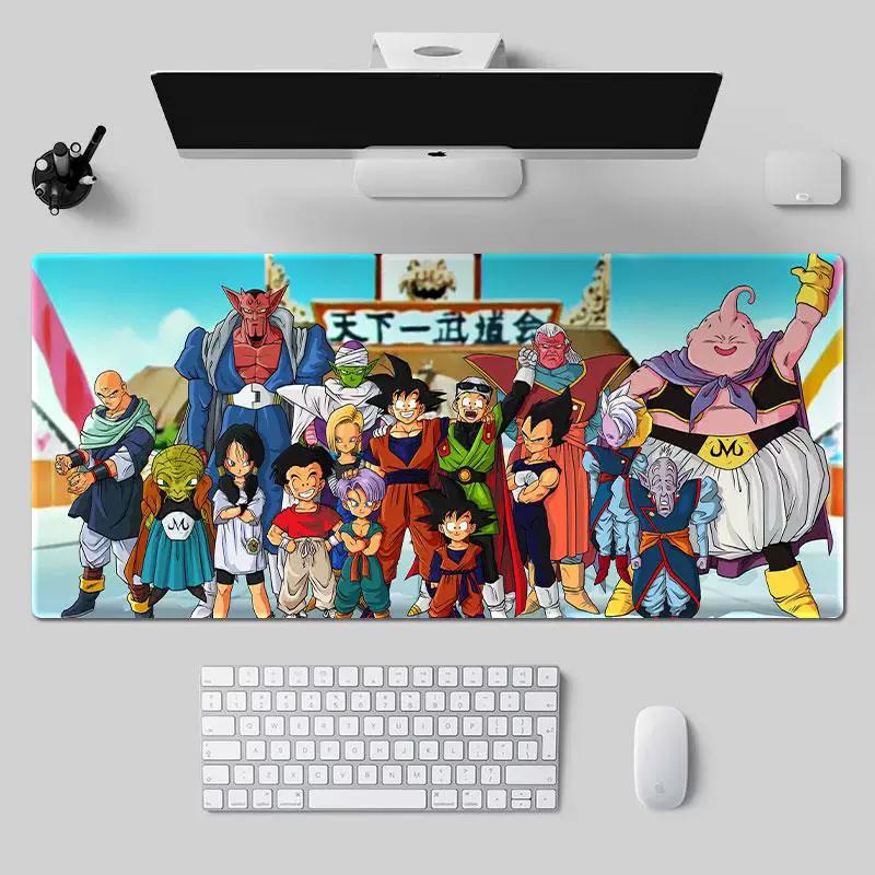 Japanese Dragon Ball Z Leather Mouse Pad Large Son Goku Cartoon Animation Hot Blood Vegeta Turtle Fairy Dragon Animation Table Mat Waterproof