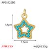 3PCS/LOT CARLIDANA Gold Plated Stainless Steel Colorful Star Pendants Charms for DIY Jewelry Making Necklace Earrings