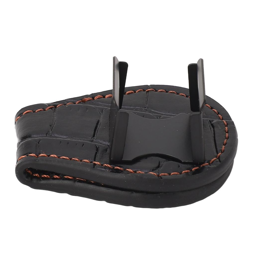 Billiard Chalk Holder Leather Portable Pool Cue Chalk Case with Magnetic Clip for Snooker Tool