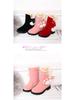 2025 Winter Girls' Slip-on Cotton Snow Boots - Fashionable Princess Style for Middle & Older Children