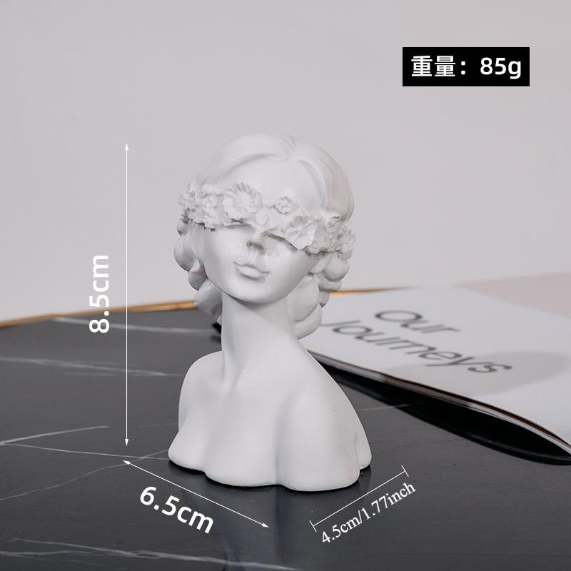 

Greek Bust Statue Decoration for Home Decorative Figurines Home Office Bedroom Console Shelf Ornaments Jewelry Display Stand