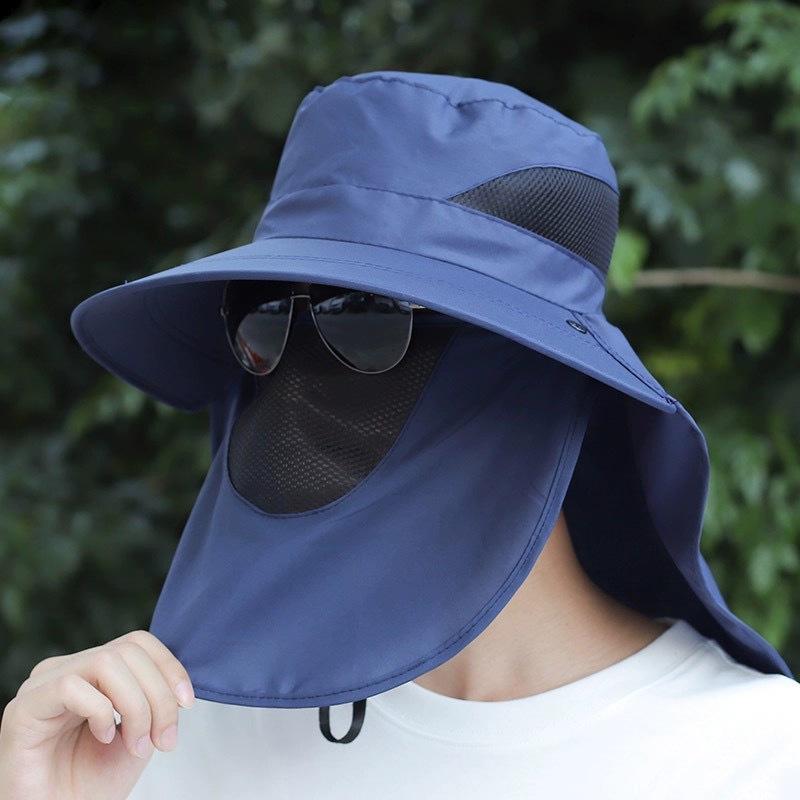 

Mask anti-mosquito visor men s summer outdoor fishing sun protection bucket hat shawl face cover men s sun hat