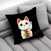Maneki Neko Lucky Money Cat Throw Pillow Case For 45X45Cm 40X40Cm 55X55Cm 50X50Cm 30X30Cm Square Car Pillowcase Shell