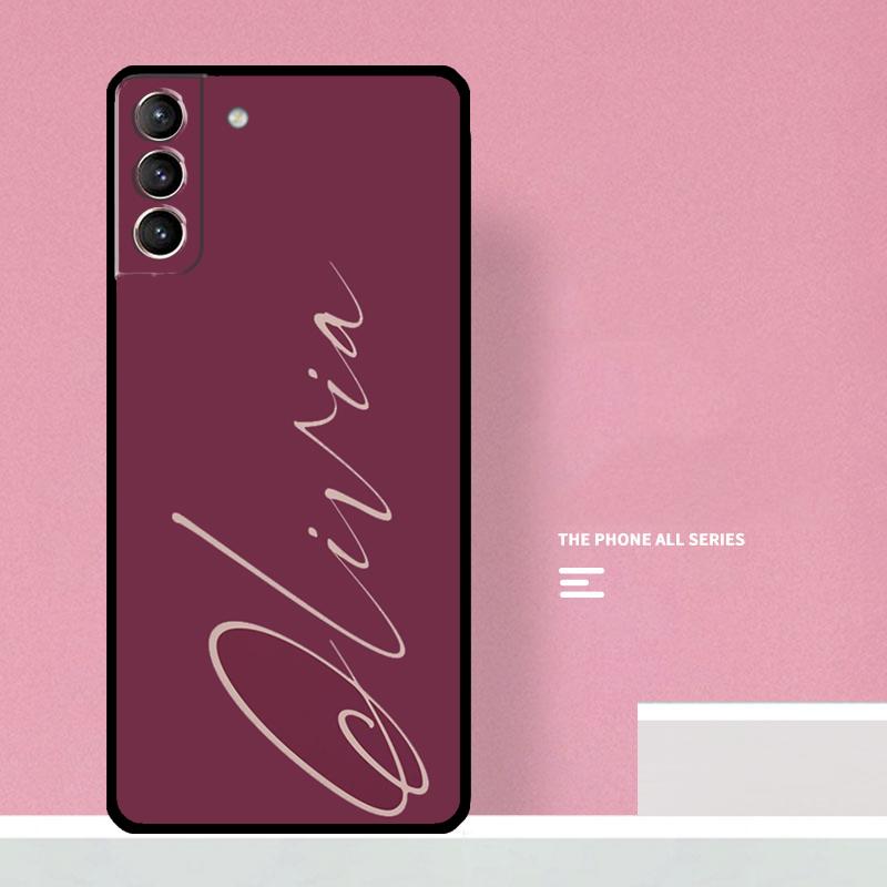 Custom Pastel Name Initials Case For Samsung Galaxy S23 S22 Ultra Plus S8 S9 S10 Plus Note 10 20 S21 FE S20 FE Cover