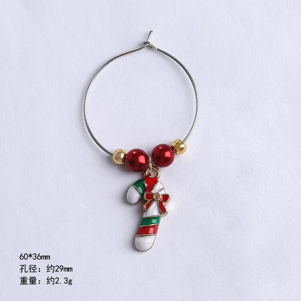 Christmas Glass Cup Identifier Santa Claus Hat Wine Glass Decor Ornaments Christmas Decorations Navidad Noel New Year 2026
