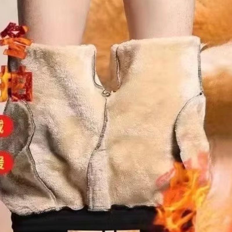 Męskie ciepłe legginsy z aksamitu jagnięcego: Jesień/Zima, Luźny krój, Jednolity kolor, Sportowa moda casualowa, Duże rozmiary.