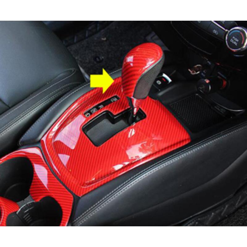 For Nissan Rogue 2014-2020 Carbon Fiber Red Gear Shift Knob Molding Cover Trim