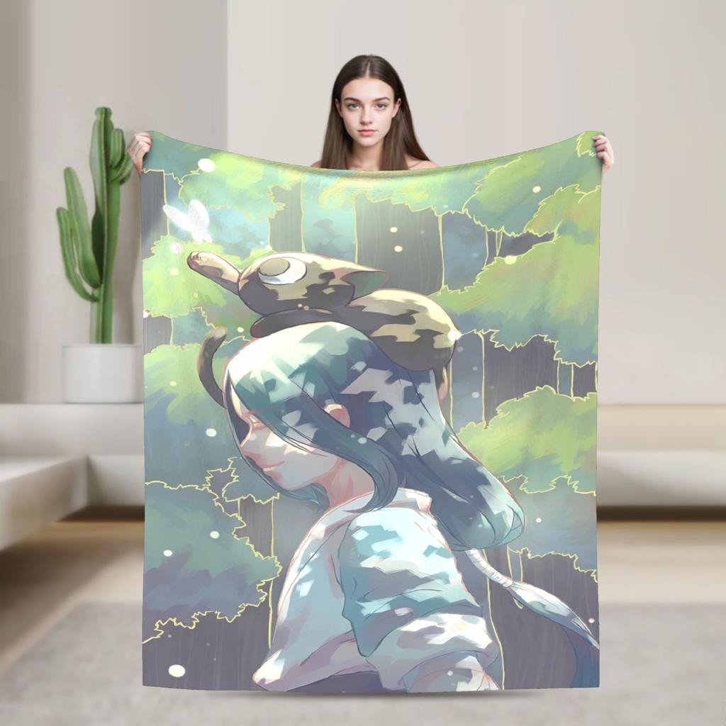 The Legend Of Hei Anime Blanket  Camping Flannel Throw Blanket For Living Room Soft Custom Quality Bedspread Birthday Present