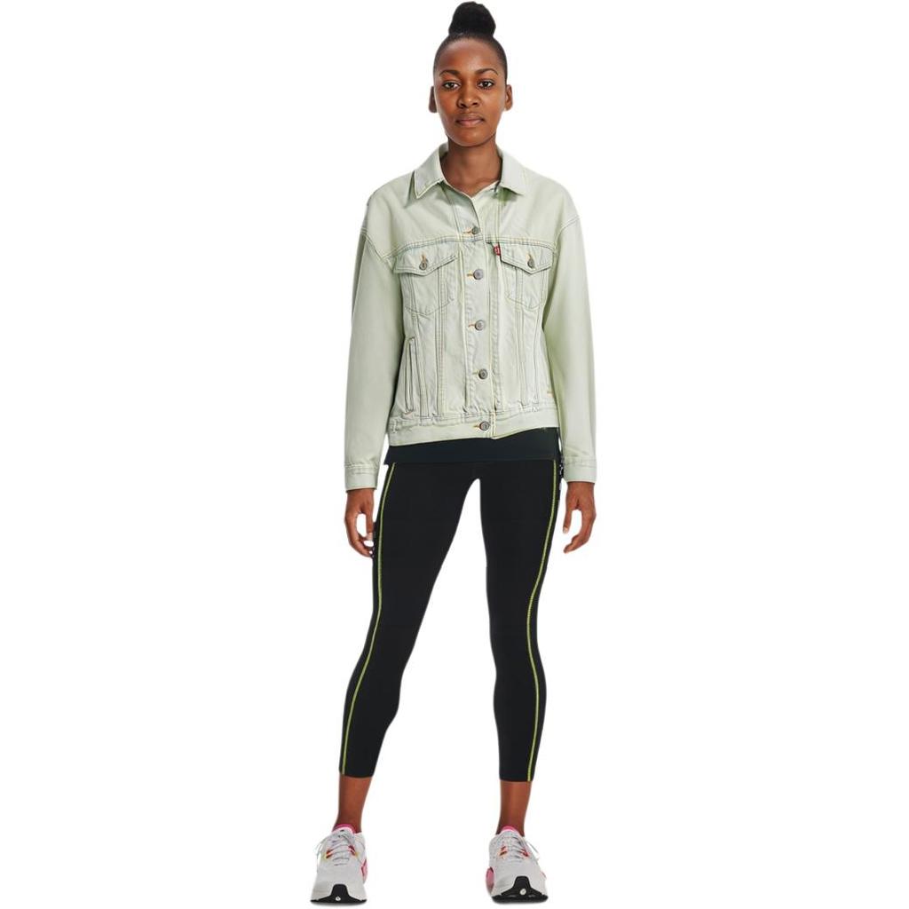 Levis Casual Solid Color Button-Down Collar Jacket Women Jacket Green A1743-0025