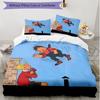 3-teiliges Bettbezug-Set (1 * Bettbezug + 2 * Kissenbezug, ohne Kern), Karlsson auf dem Dach Druck Weiches Ganzjahres-Bettwäsche-Set, Heim-Schlafzimmer-Dekoration Geschenk