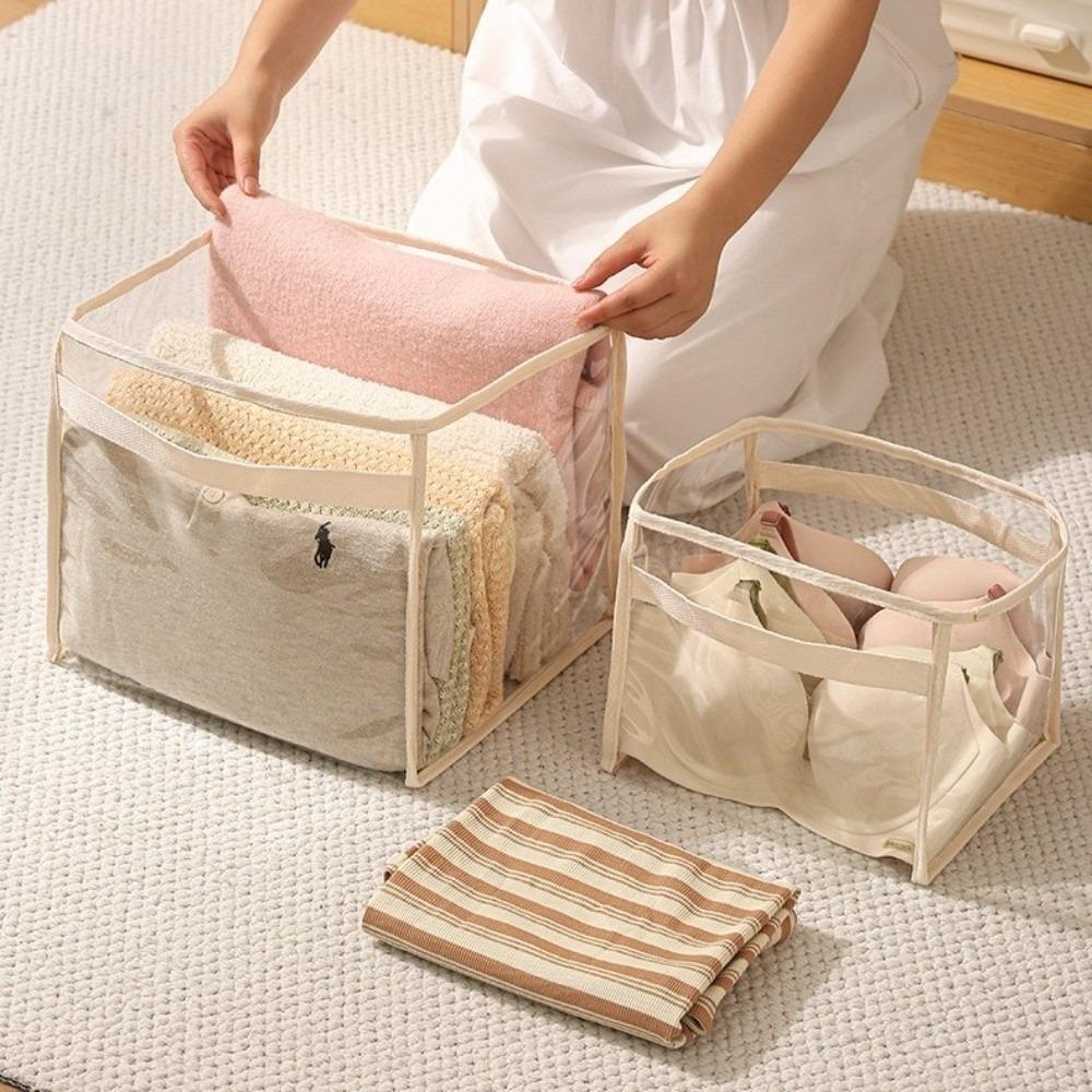 with Handle Doll Storage Basket PVC Stuffed Toys Organizer New Plush Toys Storage  Household Use