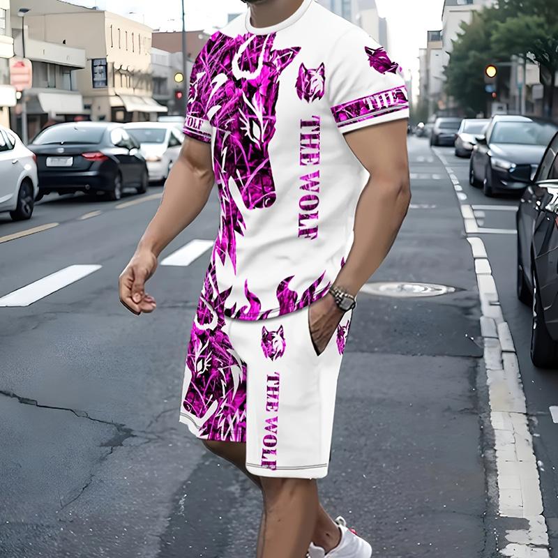 

2024 Новый мужской костюм, летний повседневный дышащий освежающий костюм с принтом 3D-скелета, свободный мужской топ свободного покроя с короткими рукавами 6XL