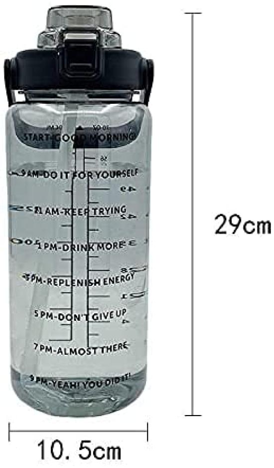 TSQIBU Bottle Water Bottle 2L Large Capacity Portable Straw Sports Water Bottle BPA Free Plastic Water Bottle for Adults and Kids Outdoor Sports