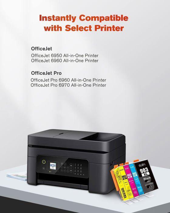 Tintenpatrone 903XL - CHOUMICHA - Kompatibel mit HP - 4er-Pack - 2600 Seiten - Mehrfarbig