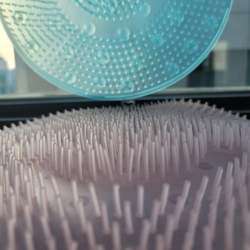 1 pink silicone foot washing mat pink