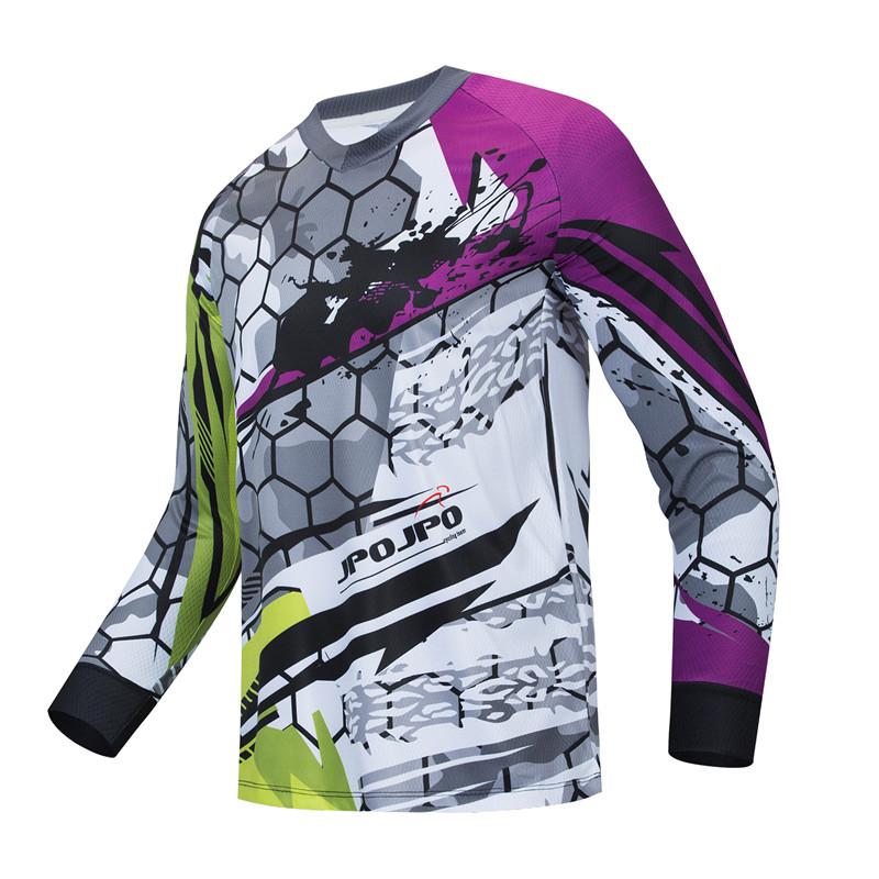 Maglia da Ciclismo Traspirante da Uomo a Manica Lunga Downhill Bike mtb Jersey DH BMX Maglietta Offroad Abbigliamento Motociclistico Top Maglia Motocross
