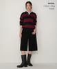 MUSINSA STANDARD WOMAN Women'S Bold Stripe Collared Knit [Burgundy]